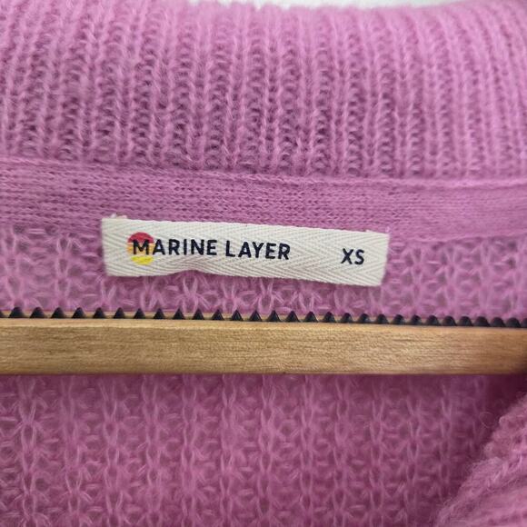 NEW Marine Layer Dream Yarn Pullover Sweater XS Pink Punch Wool Alpaca - Picture 8 of 13